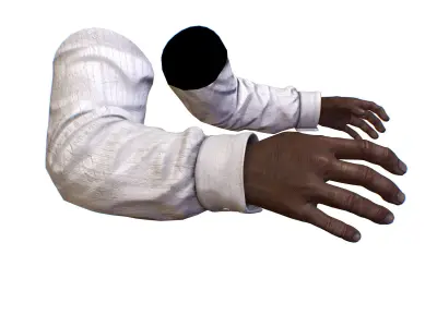 First Person Arms shirt FPS RIGGED animated Low-poly 3D model