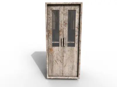 Old Modern Furniture 3D Model Terror Low-poly 3D model 6
