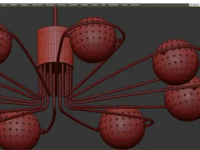 Lighting by BLU Scarab Chandelier Low-poly 3D model