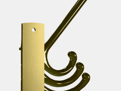 KAMPIG 3armed swivel hook Low-poly 3D model