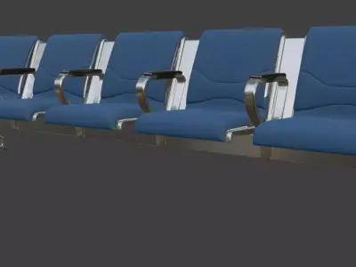 Airport Waiting Bench 3D model