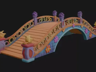 Cartoony bridge 3d model 3D model