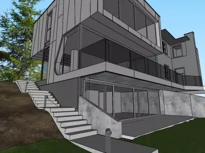 House Design 20x15m 2 lt 3D model