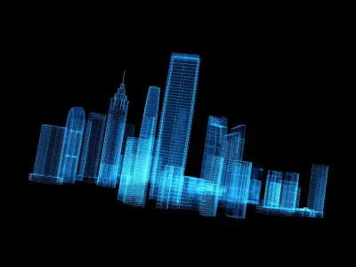  Hologram City 3D model