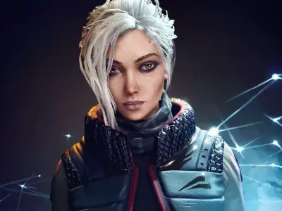 Adventure Girl 1  game character Low-poly 3D model