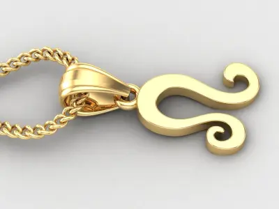 Leo Light Gold Pendant Version 5 3D print model