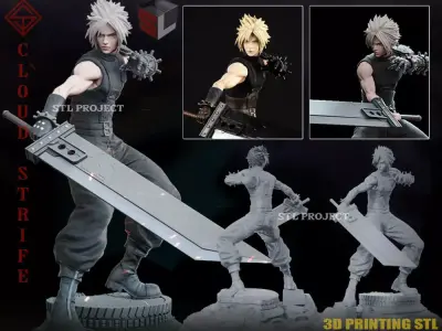 Cloud Strife 3D print model