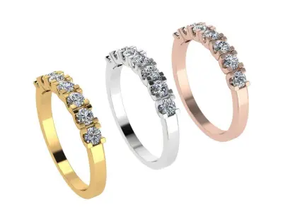 Ring188 gold diamond ring 3D print model