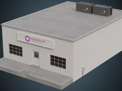 Industrial Building 2A Low-poly 3D model