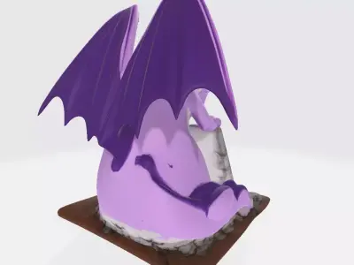 Clash A Rama Sep25 Clash Dragon in front of Stone Door 3D print model