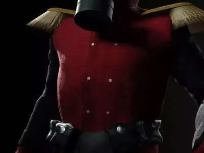 Deadpool Golden Age Low-poly 3D model