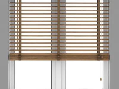 Wood Blinds Venetian version 2 - length 120cm 3D model