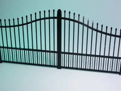 3d model of a black metal gate 3D model