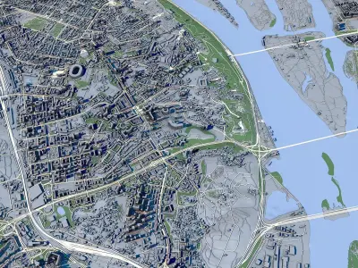 Cityscape Kyiv Ukraine 3D model