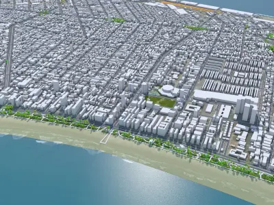 Santos Brazil Low-poly 3D model