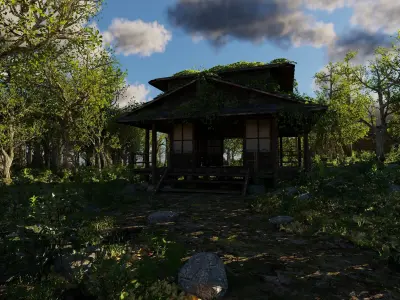 Abandoned Shack Scene 3D model purchase