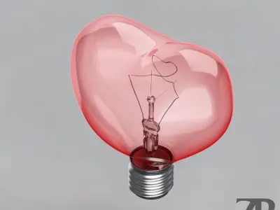 Heart Bulb 3D model