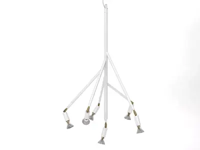 Kvist 6 pendant light with three branches hanging from it 3D model