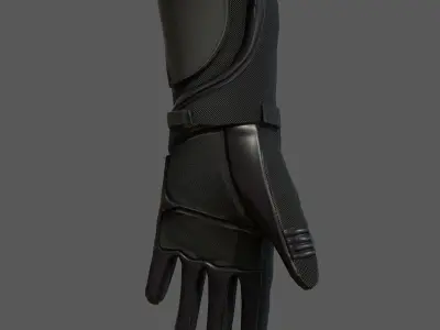 Gloves military combat soldier armor scifi fantasy  Low-poly 3D model