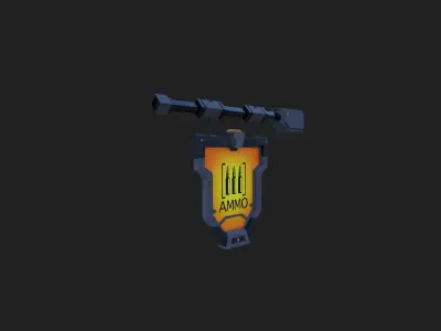 Weaponshop Game props Free low-poly 3D model