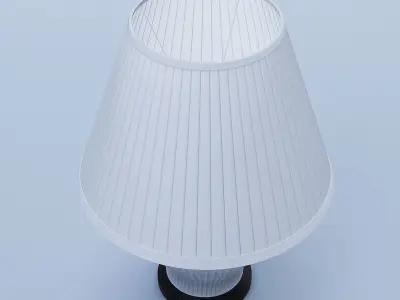White Ceramic Lamp 3D model