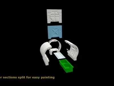 Sci-Fi Corridor Pack Low-poly 3D model