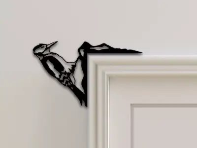 Bird Door Corner Decor 3D print model 3