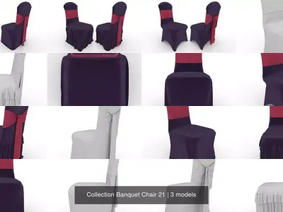 Collection Banquet Chair 21 3D Model Pack
