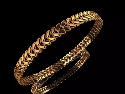 1105 Layered Petal Bangle 60MM-6gm 3D print model