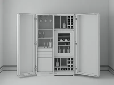 Cambusa - Wine Glass Fridge - Jumbo 3D model