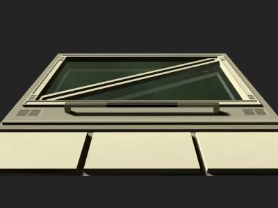 Sci-fi Panel Element Low-poly 3D model