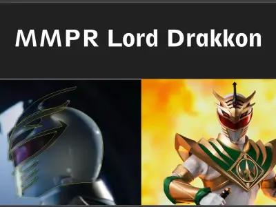 MMPR Lord Drakkon - hemlmet and body armor 3D print model