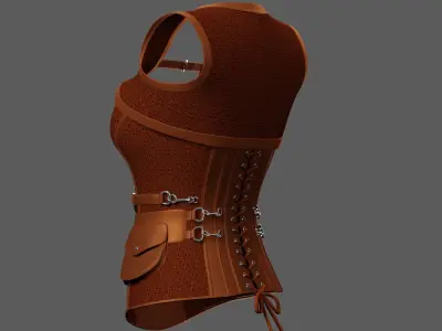 Corset PBR Low-poly 3D model