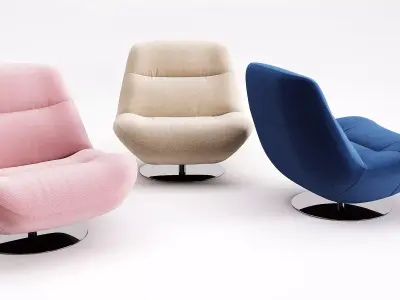 Manarola Swiveling Armchair 3D model