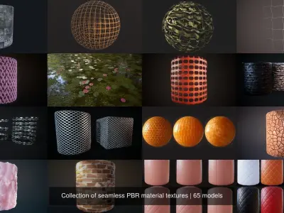 Collection of seamless PBR material textures Texture