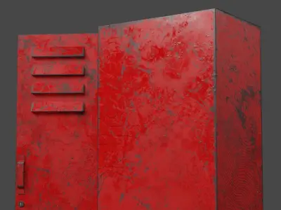 Damaged Locker 3D model