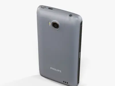 Philips Xenium W732 Black Grey Low-poly 3D model