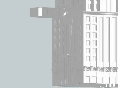 Al Yaqoub Tower Low-poly 3D model