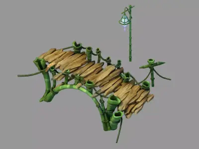 Forget the forest - Bamboo Bridge 23 3D model