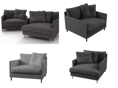 Chemise armchair 3D model