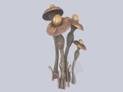 Fantasy plant Low-poly 3D model