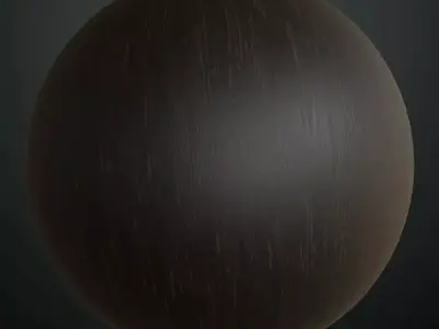 Polished Dark Ebony Wood Surface Texture