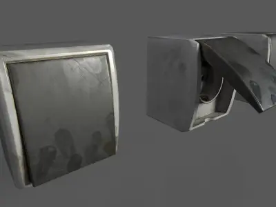 switch and socket Low-poly 3D model