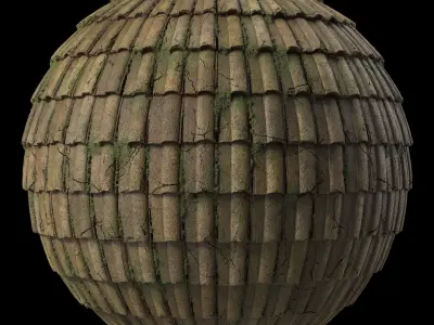 Roof Tile Materials 111- Concrete Roofing - Sbsar Seamless Pbr Texture