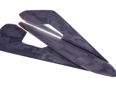 Sci-Fi Rocket Ship Valkyrian Whisper Low-poly 3D model