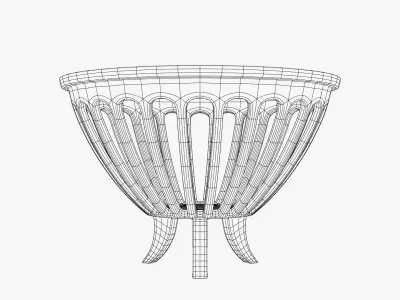 Cast Iron Fire Brazier 3D model