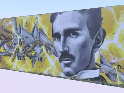 Graffiti wall III 3D model