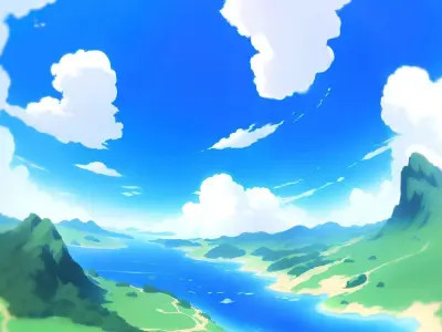 Stylish cartoon sky ball Low-poly 3D model