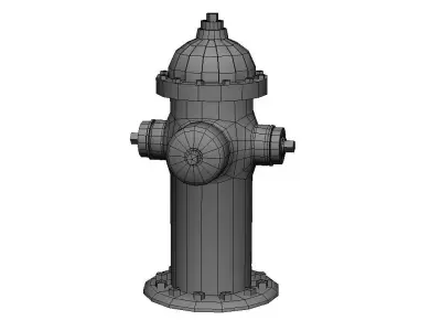Fire Hydrant Low-poly 3D model 42