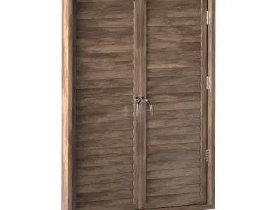 Wooden Windows 3D model get